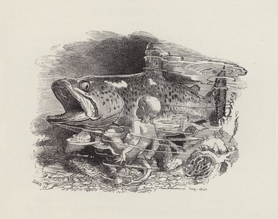 Illustration för The Water-Babies av Charles Kingsley (gravyr) av Edward Linley (after) Sambourne