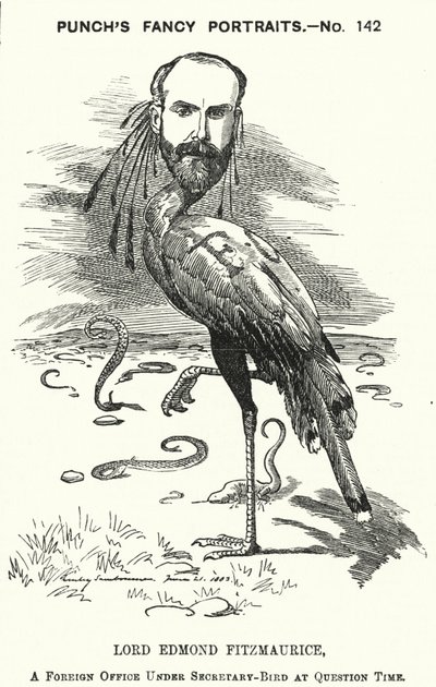 Punch tecknad: Edmond Fitzmaurice av Edward Linley (after) Sambourne