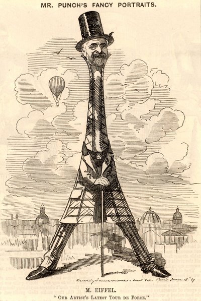 Karikatyr av Gustave Eiffel av Edward Linley Sambourne