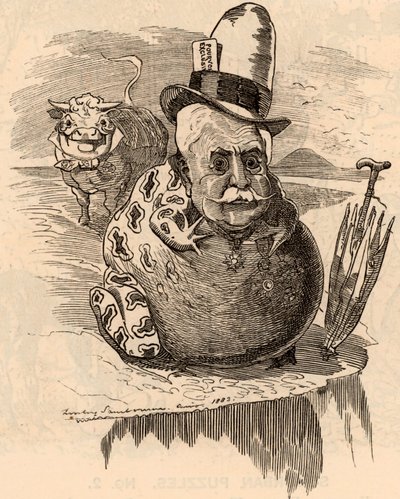 Tecknad film av Ferdinand de Lesseps av Edward Linley Sambourne