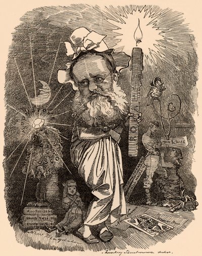 Tecknad film av Wilkie Collins (1824-1889) författare av Edward Linley Sambourne