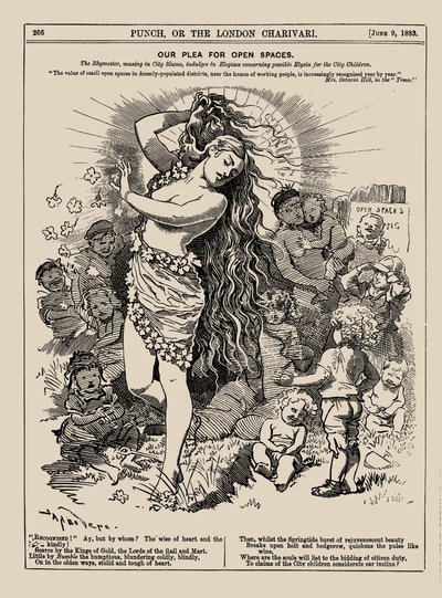 Vår vädjan om öppna ytor. Punch, juni 1883, 1883. av Edward Linley Sambourne