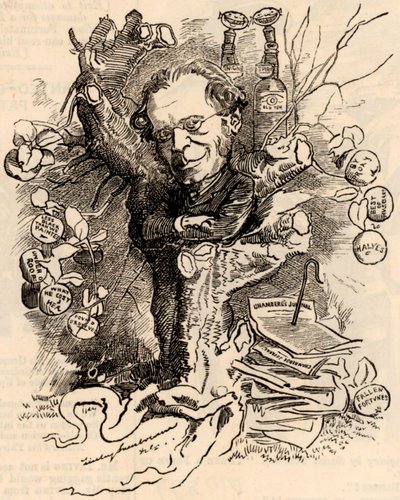 Porträtt av James Payn av Edward Linley Sambourne