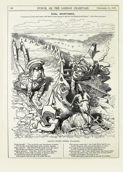 Rivalerande idrottare. Jag säger nu, som jag har sagt förut, att det finns plats nog..., 1878. av Edward Linley Sambourne