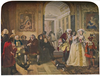 Dr. Johnson i Lord Chesterfields Ante-Room, Waiting for an Audience, 1748, 1845, c1950. av Edward Matthew Ward