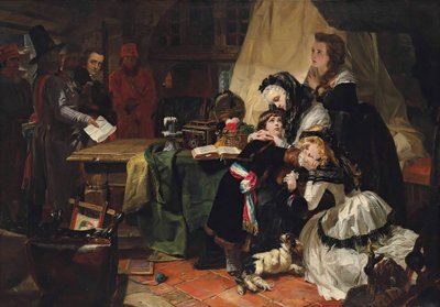 Marie Antoinettes och hennes sons sista avsked, 1856. av Edward Matthew Ward