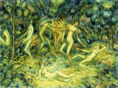 Nymfer som dansar, 1918 av Edward Middleton Manigault