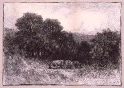 Landskap med tre kor av Edward Mitchell Bannister