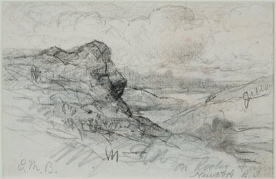 Newport, Rhode Island (#13B) c. 1880-talet (grafit på papper) av Edward Mitchell Bannister