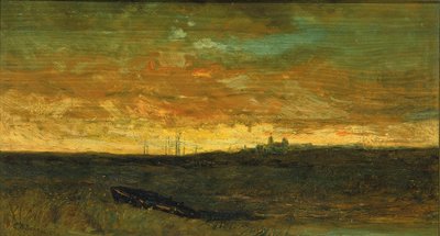Solnedgångsscen av Edward Mitchell Bannister