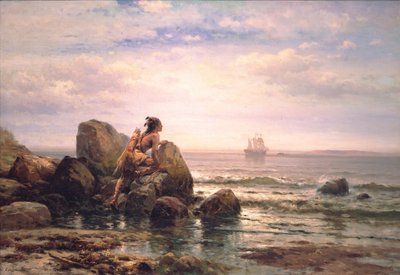 Henrik Hudson på väg in i New Yorks hamn, 11 september 1609 av Edward Moran