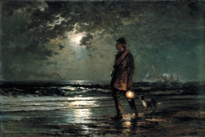 Livräddningspatrull, ca. 1893. av Edward Moran