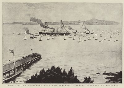 Lord Onslows avgång från Nya Zeeland, ett hjärtligt farväl i Auckland av Edward Payton