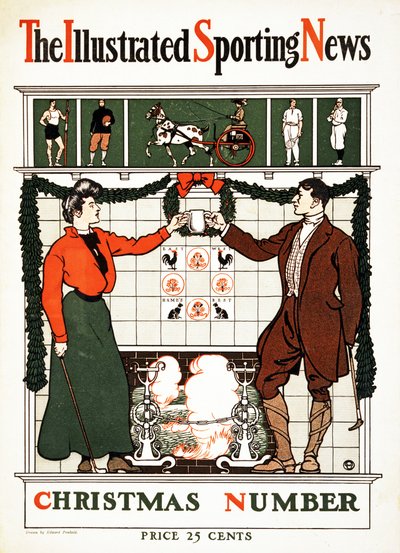 The Illustrated Sporting News, Christmas Number, 1900 (färglitografi) av Edward Penfield