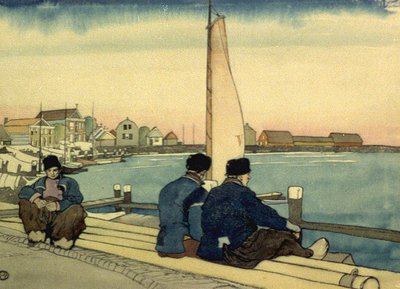 Väntar på vind och tidvatten av Edward Penfield