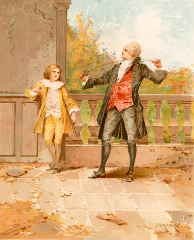 Fäktningslektionen av Edward Percy Moran