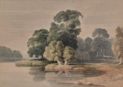 Landskap med flod eller sjö av Edward Pretty