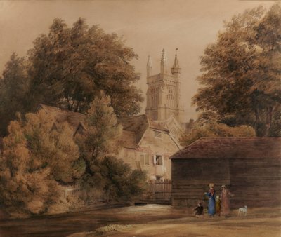 Utsikt nära Winchester (katedralen i bakgrunden) av Edward Pretty