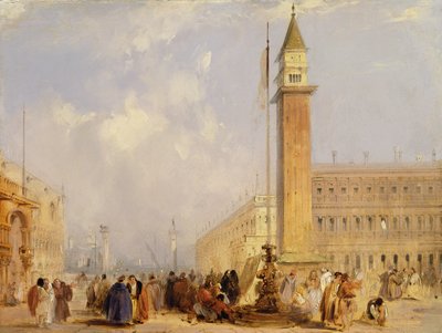 Piazzetta, Venedig (olja ombord) av Edward Pritchett