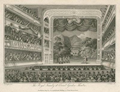 Den kungliga familjen på Covent Garden Theatre, London av Edward Pugh