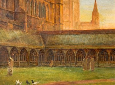 Lincoln Cathedral - The Cloisters, 1880. av Edward R Taylor