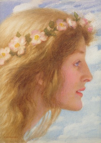 Dag (wc & kroppsfärg på papper) (se 48896) av Edward Robert Hughes