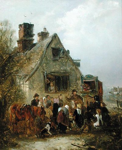 The Punch and Judy Show (olja på duk) av Edward Robert Smythe