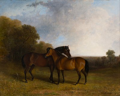 Two Hunters in a Landscape, ca 1830-99 (olja på duk) av Edward Robert Smythe