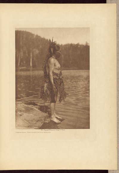 Ceremoniell förberedelse för valfångst av Edward S. Curtis