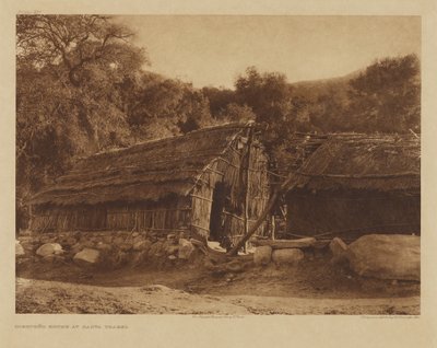 Diegueño-huset vid Santa Ysabel av Edward S. Curtis