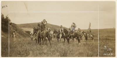 Män till häst av Edward S. Curtis