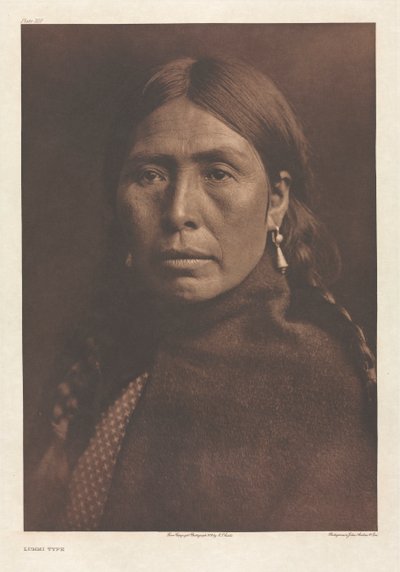 Portfolio IX, Plåt 320: Lummi Typ av Edward S. Curtis