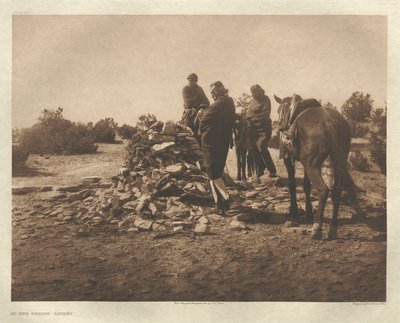 Portfölj I, plansch 30: Vid helgedomen-Navaho av Edward S. Curtis