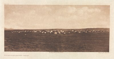 Portfolio VI, skylt 192: Soldansläger--Piegan av Edward S. Curtis