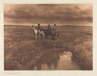 Portfölj VI, skylt 209: De tre hövdingarna - Piegan av Edward S. Curtis