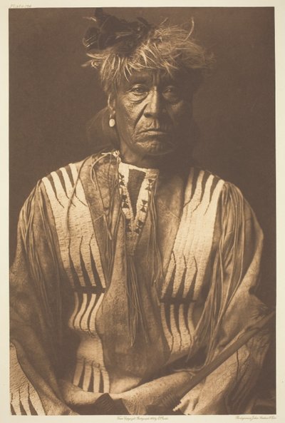 Röd piska - Atsina av Edward S. Curtis
