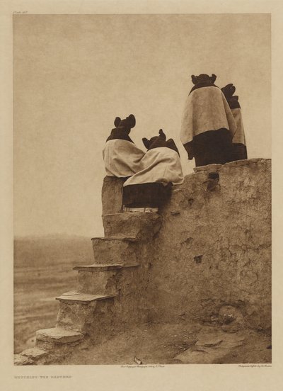 Betraktar dansarna av Edward S. Curtis