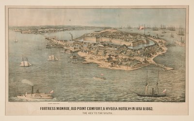 Fortress Monroe, Old Point Comfort och Hygeia Hotel, Virginia 1861 och 1862 av Edward Sachse
