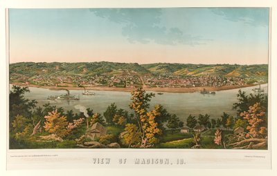 Utsikt över Madison, Id. (Indiana) av Edward Sachse