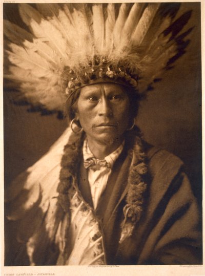 Chief Garfield från Jicarilla av Edward Sheriff (after) Curtis