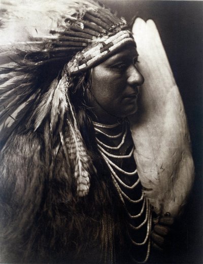 Amerikanska indianer: Porträtt av en indian av Perce Nose Tribe av Edward Sheriff Curtis