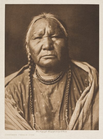 Kvinnlig cheyennetyp av Edward Sheriff Curtis