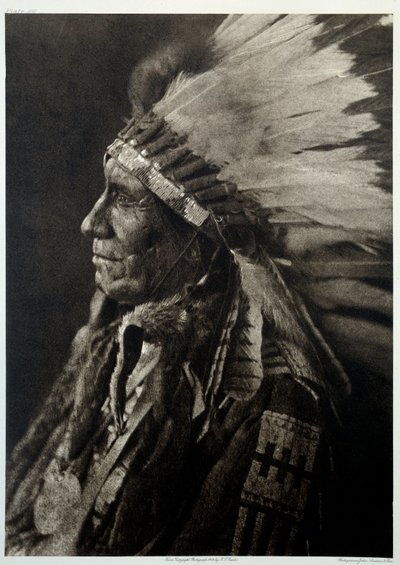 Indians of America: Porträtt av Indian Chief av Edward Sheriff Curtis