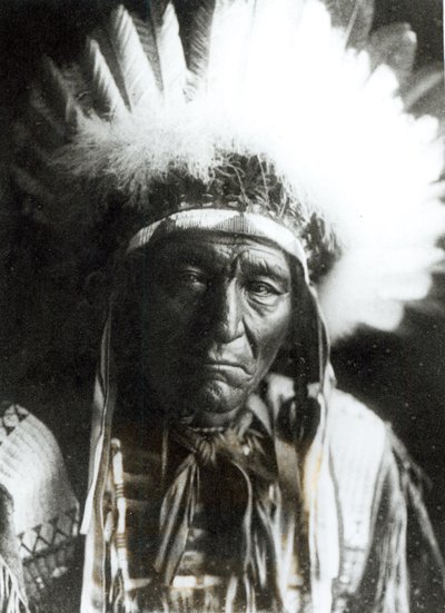 Iron Plume - Ogalala, indian av Edward Sheriff Curtis