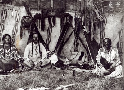 Piegan Lodge interiör av Edward Sheriff Curtis