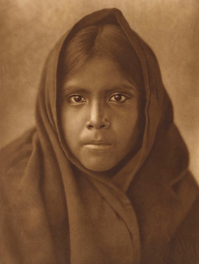 Qahatika Girl, ca 1907 (fotogravyr i storformat) av Edward Sheriff Curtis