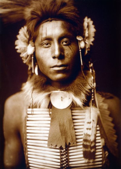 Sitting Eagle, Crow man, ca. 1905, foto Edward S. Curtis av Edward Sheriff Curtis