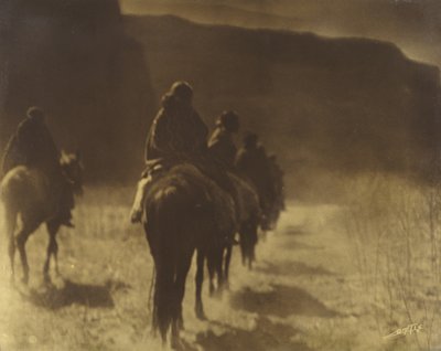 The Vanishing Race Navaho Plate 1, Volym 1 från serien The North American Indian, ca. 1904 (oroton) av Edward Sheriff Curtis