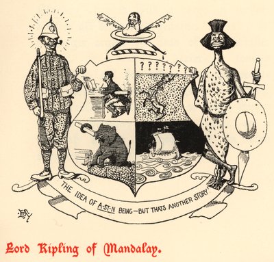 Lord Kipling av Mandalay (gravyr) av Edward Tennyson Reed