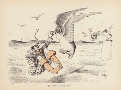 Tails with a Twist: The Albatross (färg litho) av Edward Tennyson Reed